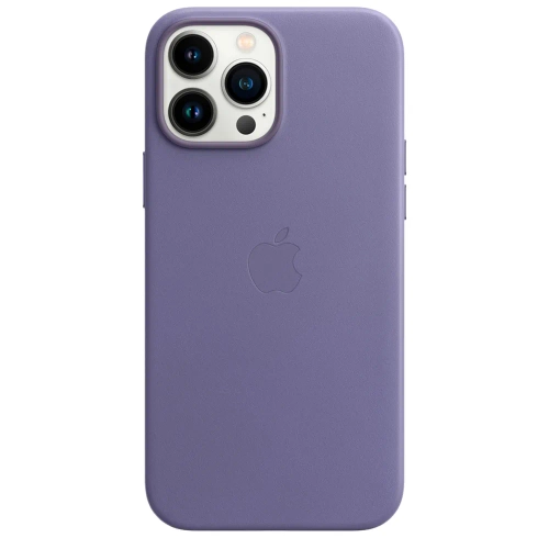 Кожаный чехол с поддержкой MagSafe Apple Leather Case для iPhone 13 Pro Max, Wisteria (Сиреневая глициния)