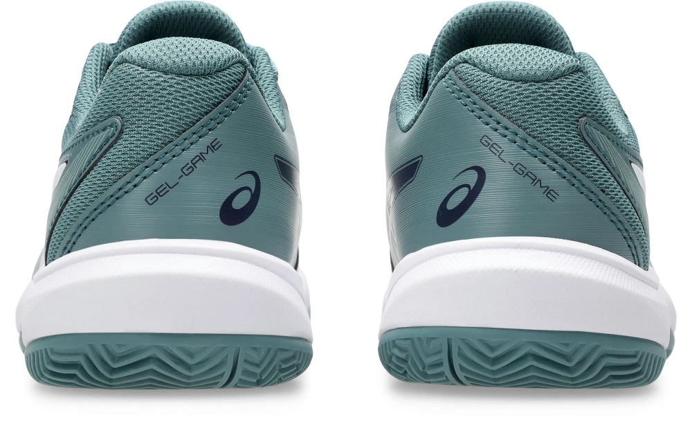 Детские теннисные кроссовки Asics Gel-Game GS Clay/OC - foggy teal/white
