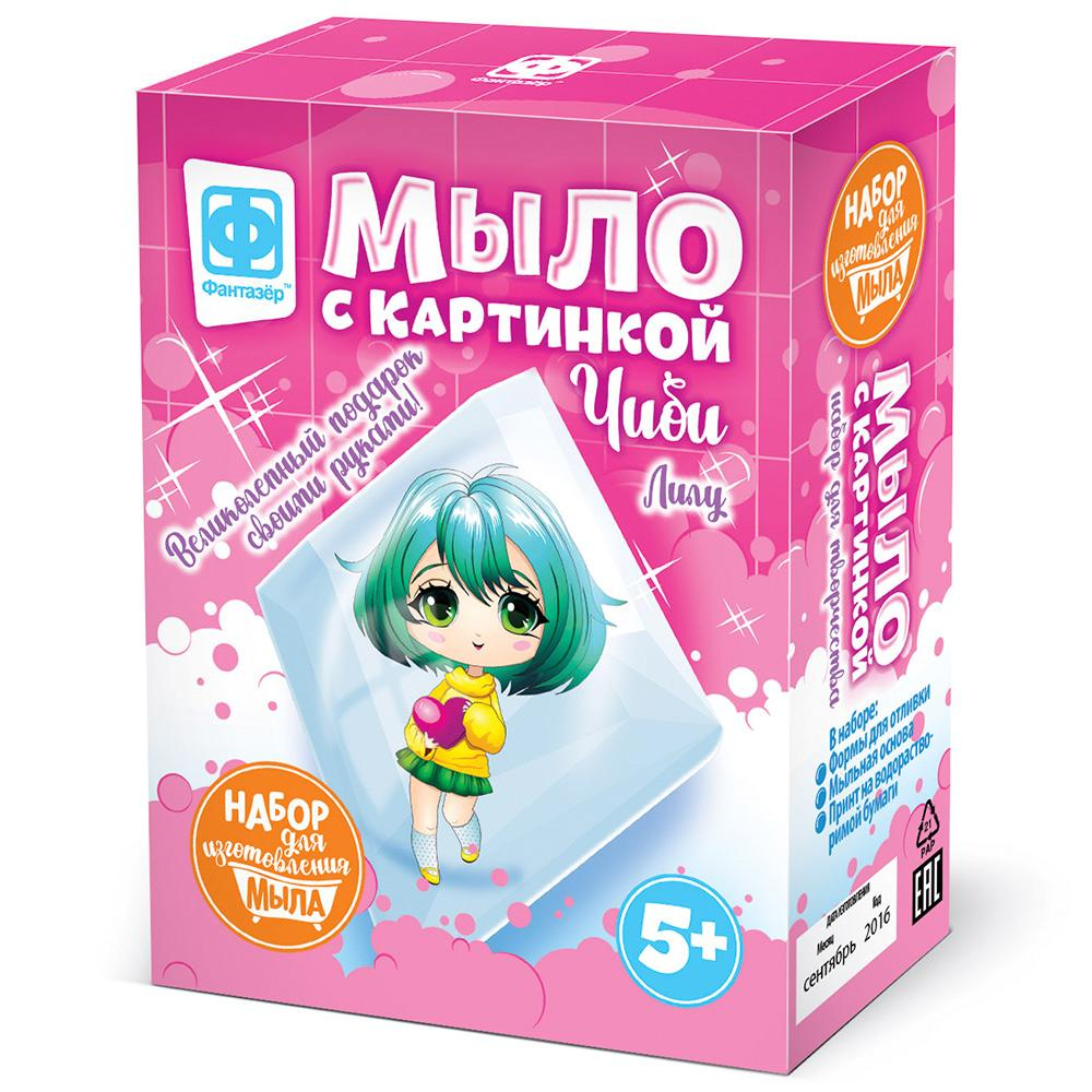 Мыло с картинкой "Чиби Киу с зелеными волосами" (Фантазер)