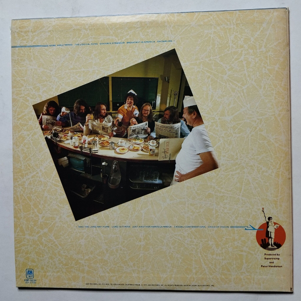 Винтажная виниловая пластинка LP Supertramp Breakfast In America (Japan 1979) (No Obi) NM