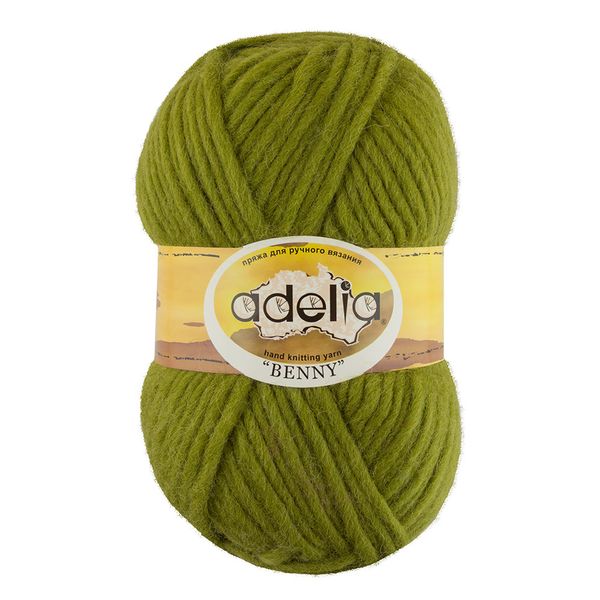 Пряжа Adelia Benny / уп.5 мот. по 100г, 96м, 764 оливковый