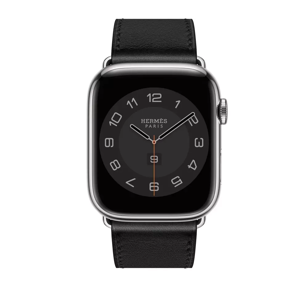 Apple Watch Series 8 Hermes 45mm, черный ремешок с раскладывающейся застежкой