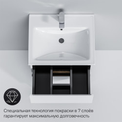 M85AFSX0552WG X-Joy, База под раковину, напольная, 55 см, 2 ящика, белый глянец