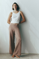 Широкие трикотажные брюки на резинке - H&M
