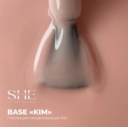 She Liquid Base Kim - Камуфлирующая база светло-бежевая, 15мл
