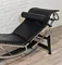Кресло-шезлонг Chaise Lounge, черная натуральная кожа