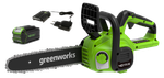 Аккумуляторная цепная пила Greenworks G40CS30IIK2, 2007807UA,40v, 30 см, АКБ 2 А·ч и ЗУ