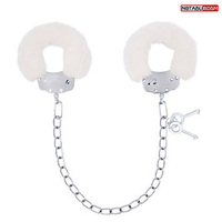 Белые меховые оковы на сцепке с ключиками Bior Toys Notabu NTB-80675