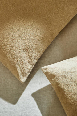 ZARA HOME ЖАККАРДОВЫЙ ЧЕХОЛ ДЛЯ ДЕКОРАТИВНОЙ ПОДУШКИ С ВЫШИВКОЙ, БЕЖЕВЫЙ
