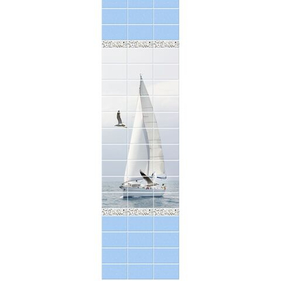 Панель ПВХ Novita 3D Море регата узор 2700х250мм