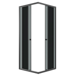 Душевое ограждение Niagara Eco NG-1010-14QT (100х100х190) квадрат,раздвижное,черный,стекло тонированное,1 место