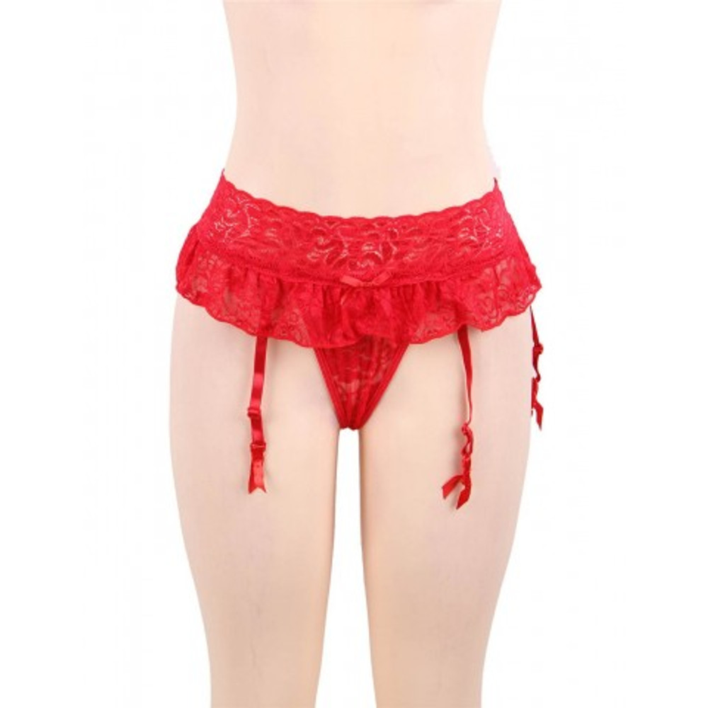 Пояс для чулок кружевной Red Sexy Bow (XS-S)