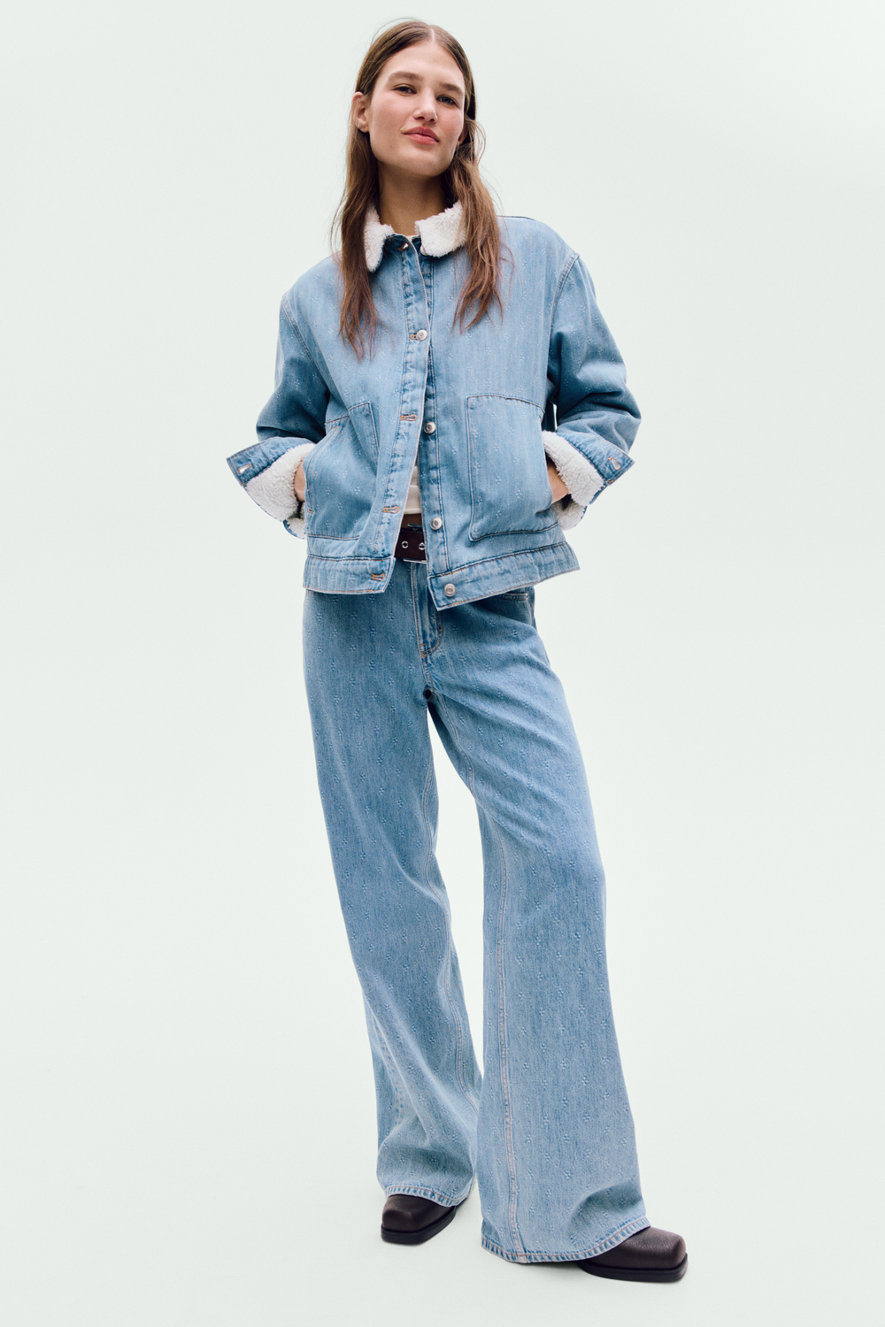 Джинсовая куртка с воротником - H&M