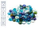 Камни стеклянные 17-19 мм, 6х340 г, №05 ассорти, Blumentag GLG-01/17