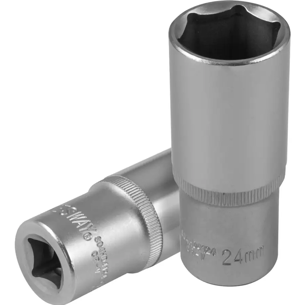 Головка торцевая глубокая 24 мм, 1/2"DR JONNESWAY S04HD4124