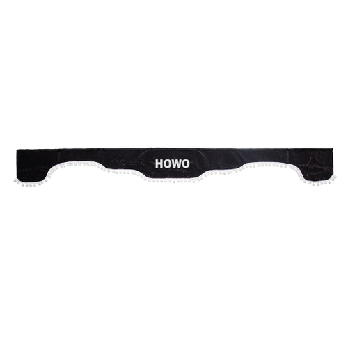 Ламбрекен HOWO (флок, серый, белые шарики) 230см