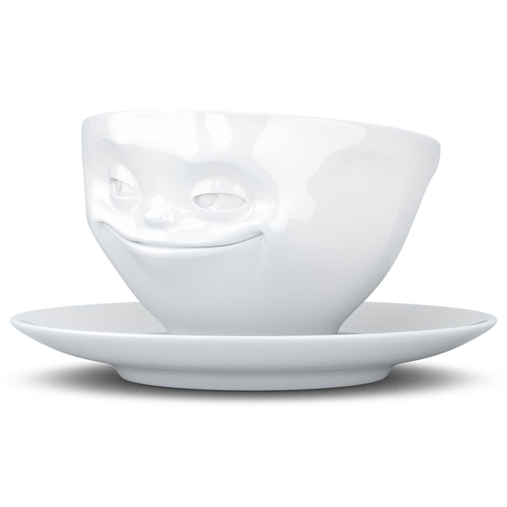 Чайная пара Grinning, 200 мл, белая