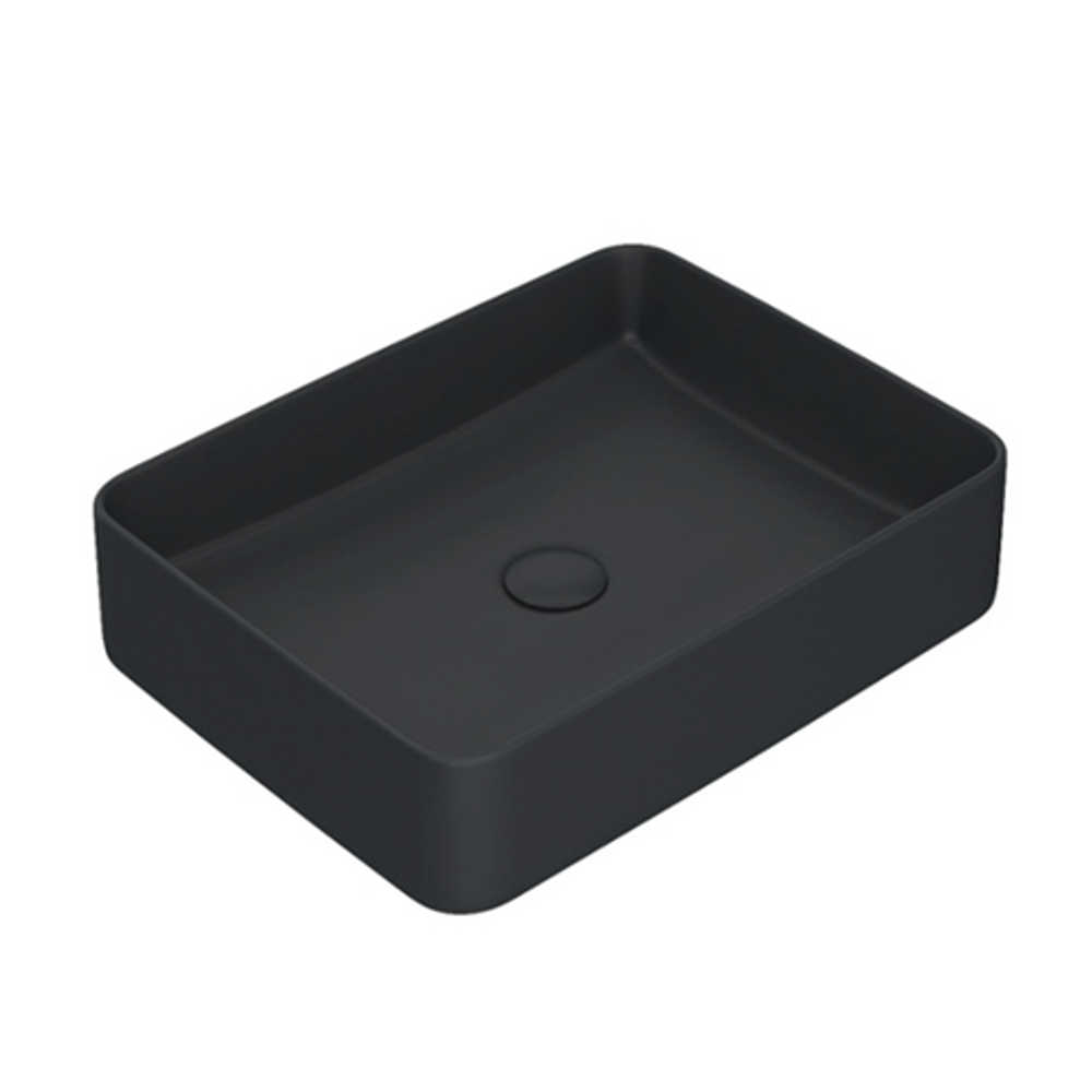 Раковина накладная Black Rectangle, 50x35, прямоугольная, черный матовый, ST-BLACKRECTANGLE5805000-MOS