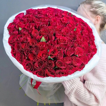 Букет из 101 красной розы (Кения 60 см)