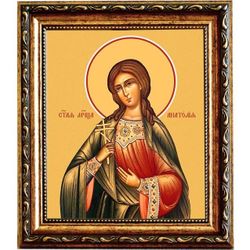 Анатолия Римская мученица. Икона на холсте.