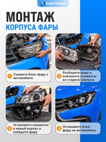 Корпус фары Лада Гранта FL левый