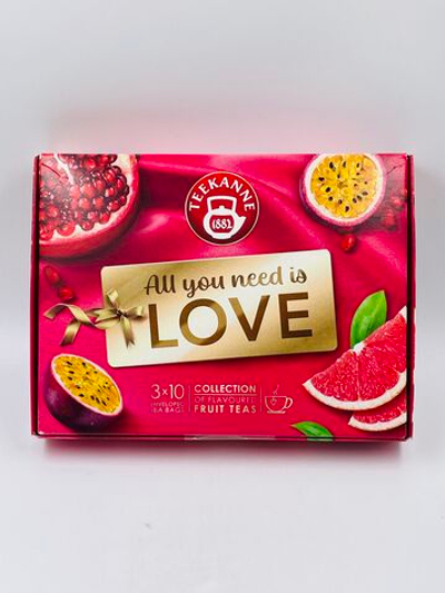 Чай фруктовый TEEKANNE LOVE Collection ассорти (гранат-маракуйя-грейпфрут), 30 пакетиков, 67,5 г (Австрия)