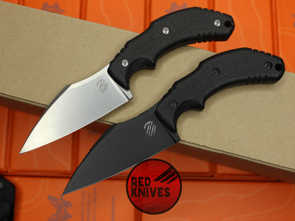 Нож Bastinelli Foreigner Black PVD - черная микарта, клинок черный