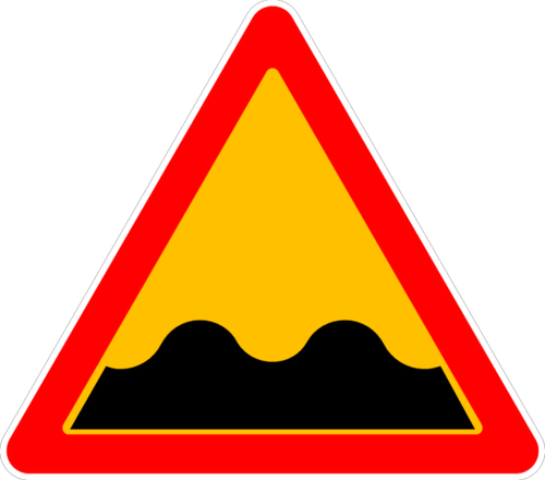 Знак Неровная дорога (Временный) 1.16