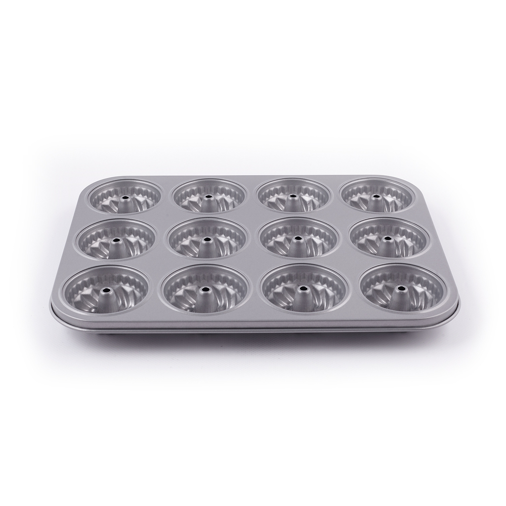 Форма на 12 кексов "Кугельхопф" Patisse Silver 35х24х3 см