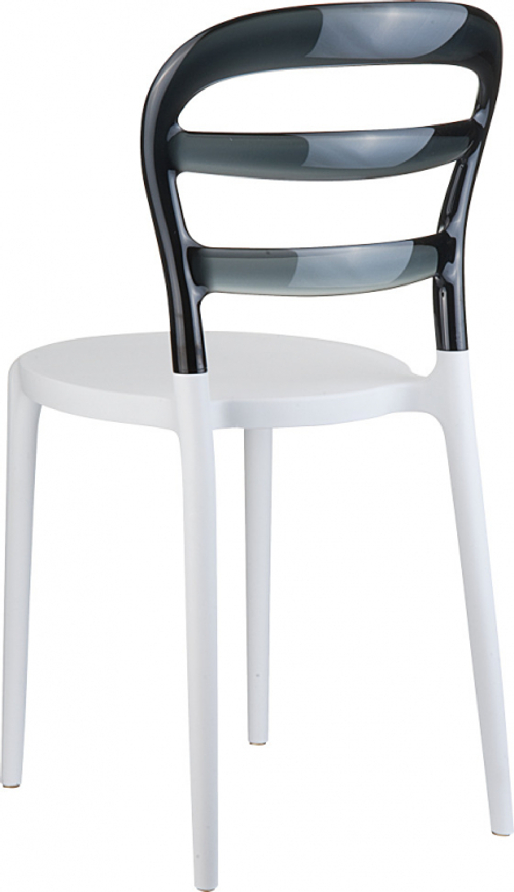 Стул пластиковый, Siesta Contract Miss Bibi, белый, черный