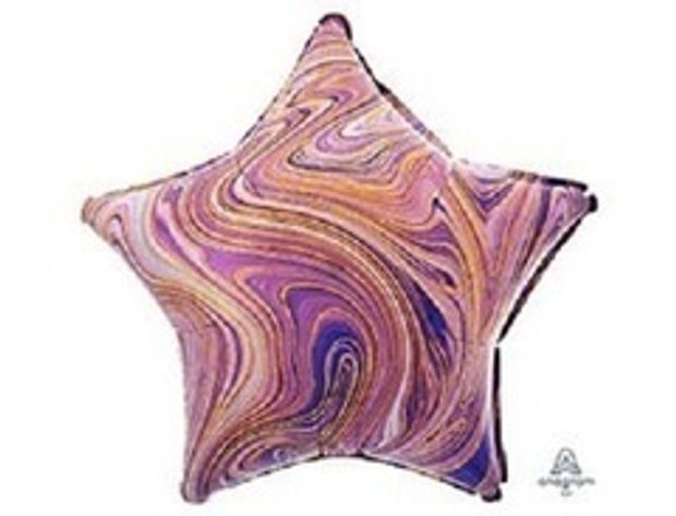 АN Шар Звезда 19"/48 см, Мрамор Purple (БГ-15)