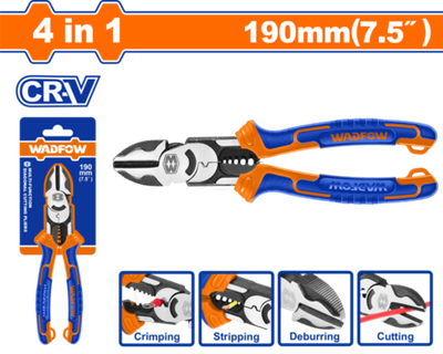 Бокорезы многофункциональные 190 мм 4 в 1 (6/36) WADFOW WPL3778
