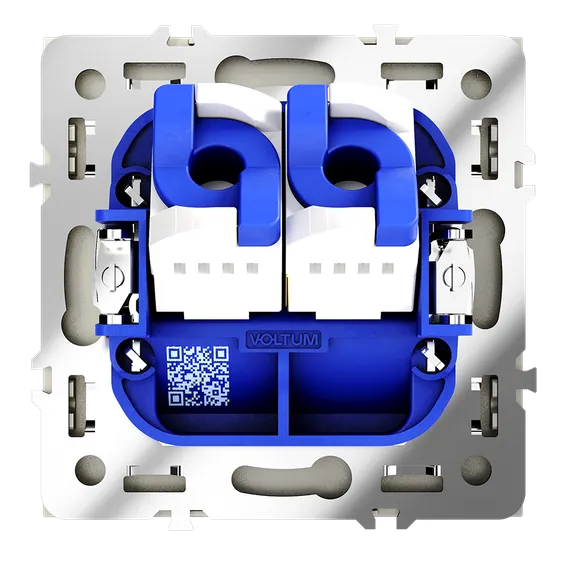 Розетка компьютерная двойная RJ45+RJ45 Cat 6 Voltum S70 Шелк VLS060204