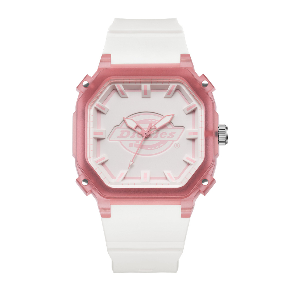 Dickies SS23 Wrist Watch Quartz Movement Plastic Strap White Dial Unisex 30m Water Resistant