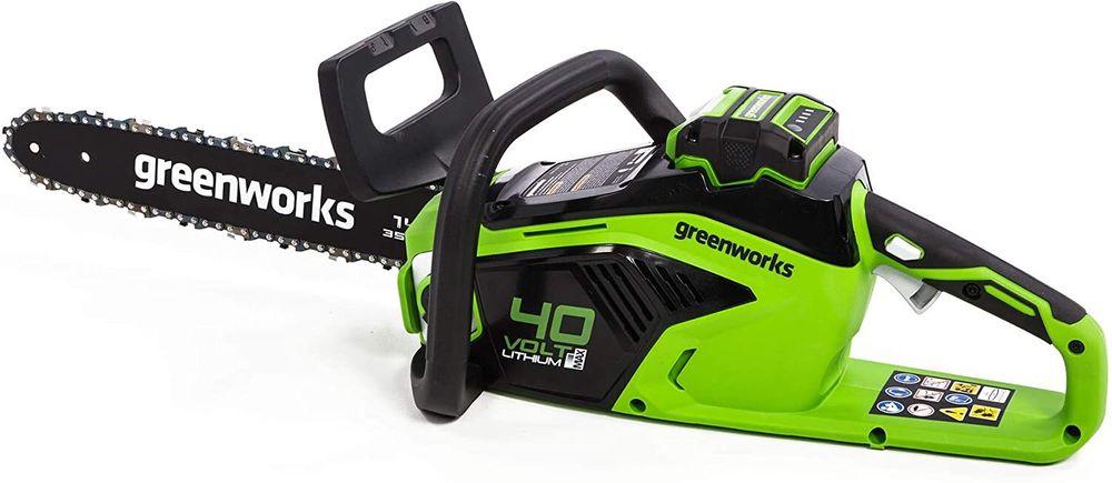 Аккумуляторная цепная пила Greenworks GD40CS15K2, 2005707UA,40v, 35 см, АКБ 2 А·ч и ЗУ