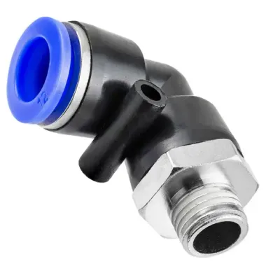 Фитинг угловой для пластиковых трубок 12мм с наружной резьбой 1/4'' Forsage F-SPL12-02