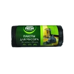 Пакеты для мусора 30 литров, 50 штук (ЧЕРНЫЕ) 7мкм Master FRESH MFGB30–50R