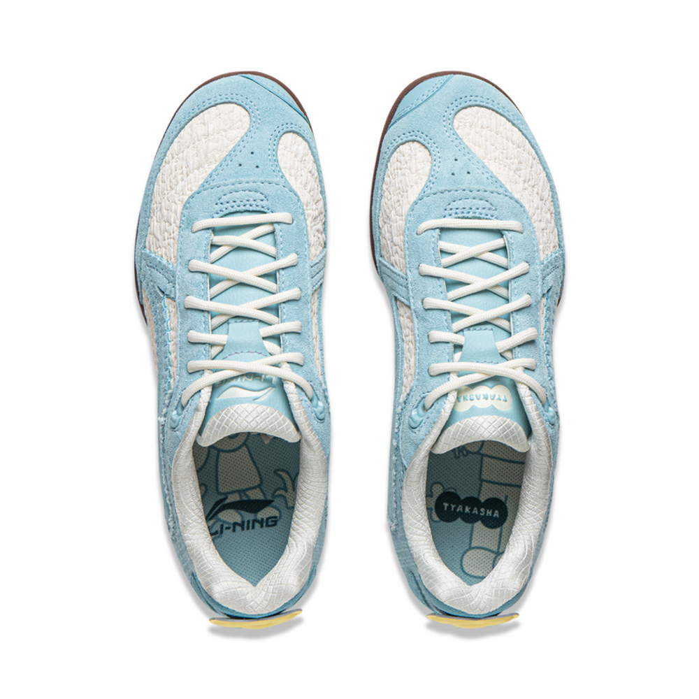 Li Ning Slip Resistant Abrasion Resistant Low top Table Tennis Shoes Unisex Sky Blue