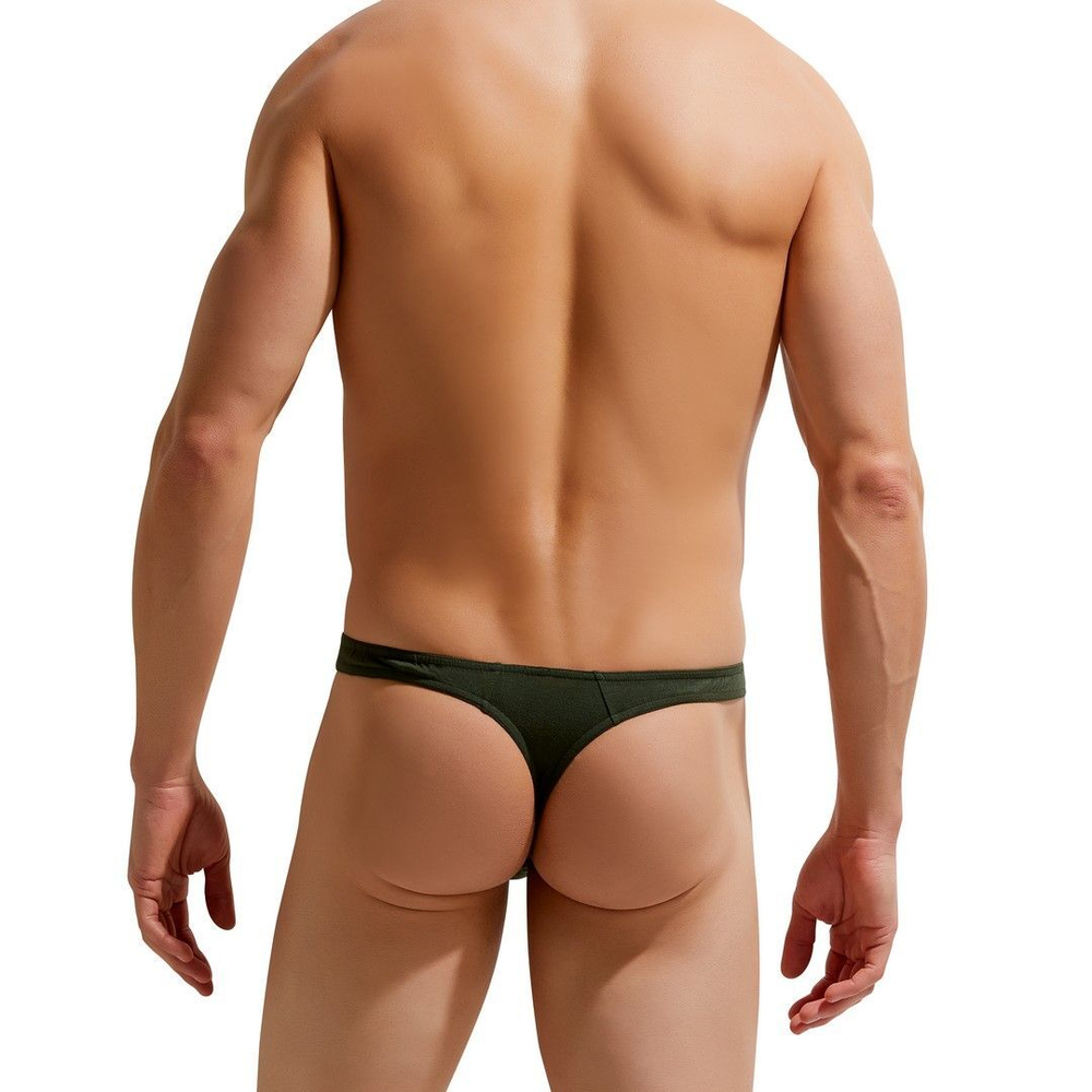 Мужские хлопковые трусы-тонги Modern Essentials Thong (Размер: XL) (Цвет: хаки)