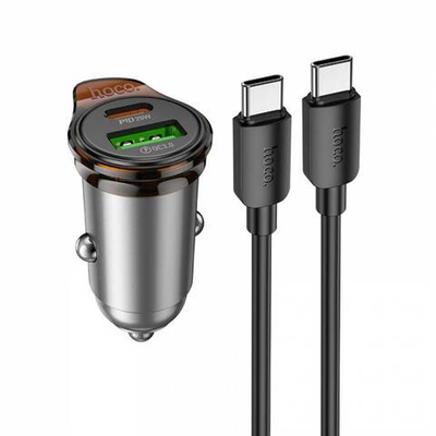 Автомобильное зарядное устройство для Type-C Hoco NZ16A PD25W+QC3.0 (black)