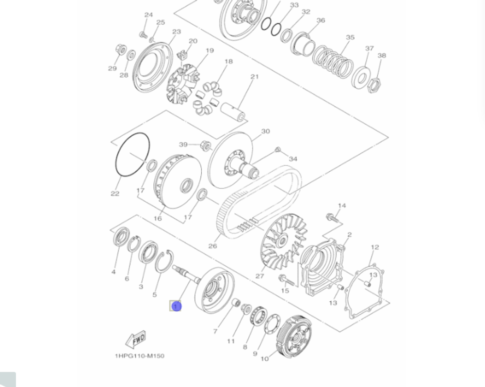 Корзина сцепления Yamaha 1HP-16611-00-00