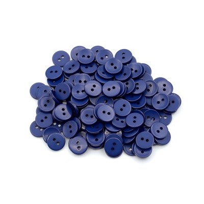 Пуговицы 2 прокола 18L=11 мм, (Blue2 (синий2)), NE74, 144 шт