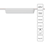 Магнитный трековый светильник Arte Lamp RAPID A6153PL-1WH, 1хLED