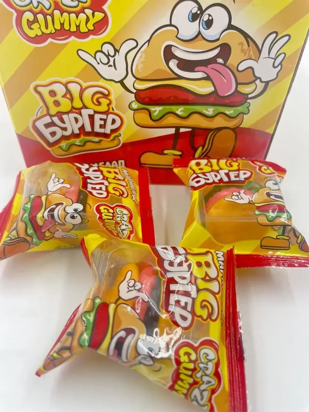 Жевательный мармелад BIG CRAZY BURGER блок