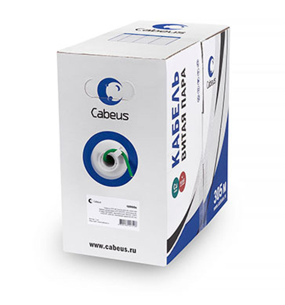 Кабель витая пара U/UTP 6 кат. 4 пары Cabeus UTP-4P-Cat.6-SOLID-LSLTx-GY
