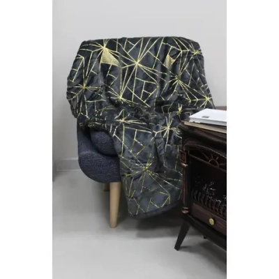 Плед 150*200см «LuxGeometry», цвет графит, микрофлис