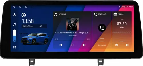 Магнитола для Mazda 3 BP 2019-2023 (левый руль) - Canbox H-Line 0024 монитор 12.3" QLED в стиле BMW на Android 10, Быстрая, ТОП-процессор, CarPlay, 4G SIM-слот