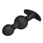 Анальная втулка со смещенным центром тяжести Silicone Anal Balls (Цвет: черный)