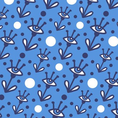 Buy fabric flowers eyes blue