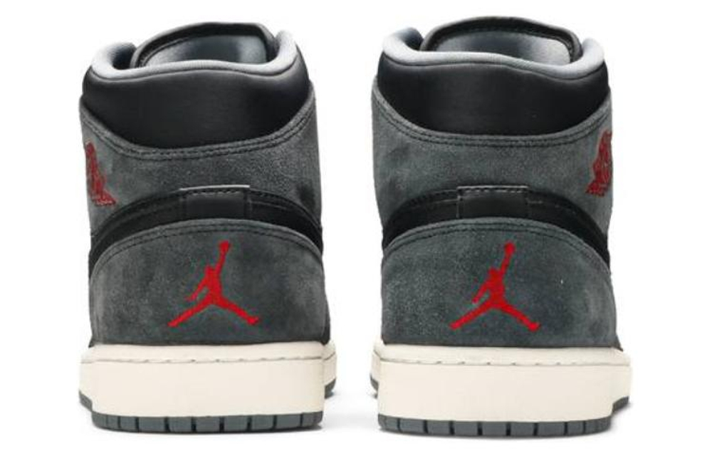 Jordan 1 Retro Mid Black Gym Red Anthracite